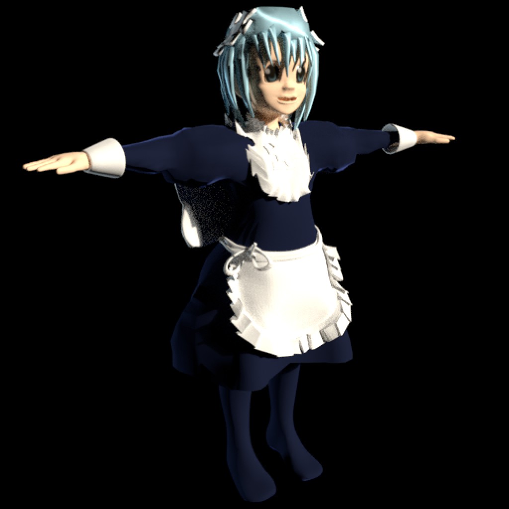 wikipe-tan low poly model preview image 1